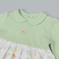 M14272: Baby Sage Dress Headband & Socks  Outfit (0-6 Months)